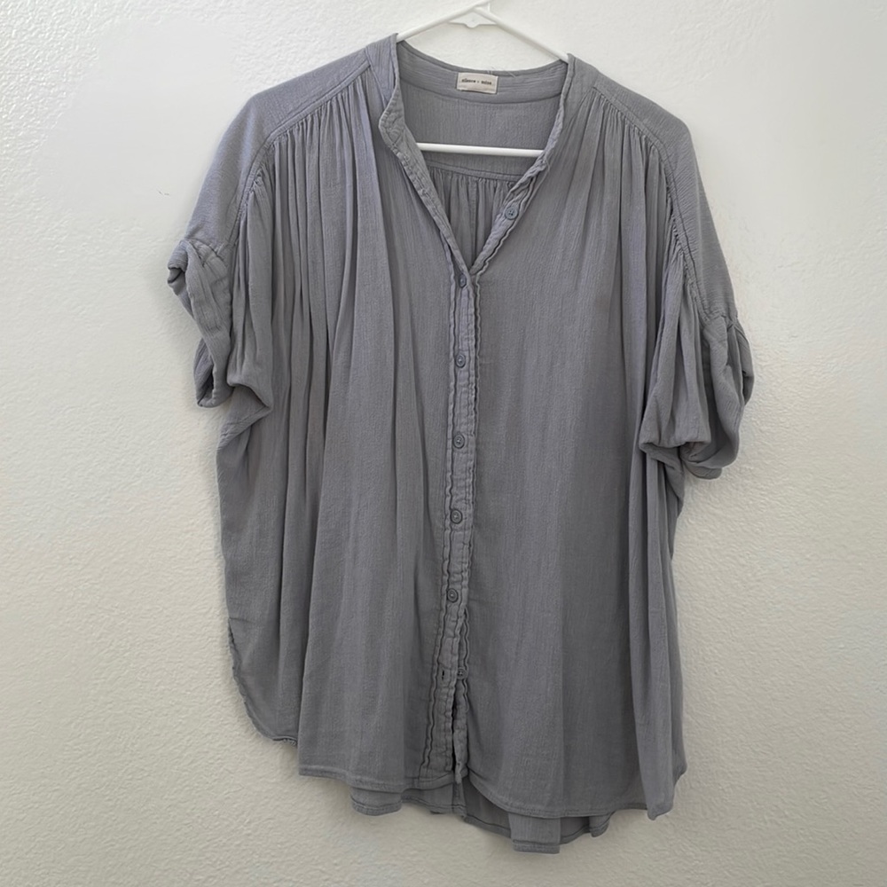 Powder blue button down